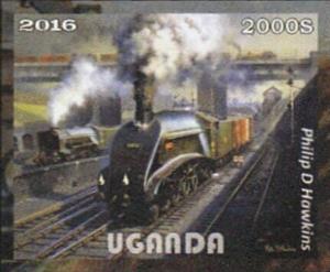 Stamp, Locomotives, Philip D Hawkins, Cinderellas,  , Art, Locomotives, Paintings