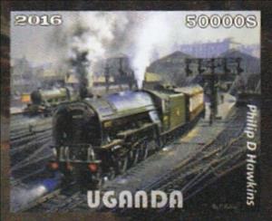 Stamp, Locomotives, Philip D Hawkins, Cinderellas,  , Art, Locomotives, Paintings
