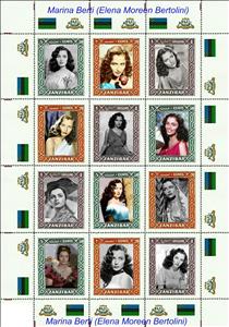 Mini Sheet, Marina Berti (Elena Moreen Bertolini), Cinderellas,  , Actors, Famous People, Photographs, Women