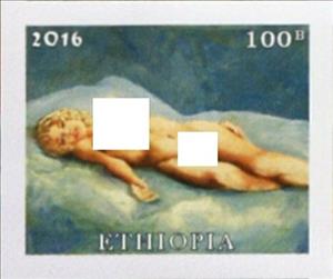 Stamp, Nudes, Cinderellas,  , Illustrators, Nudes, Women