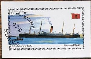 Stamp, SS Yorkshire 1920, Cinderellas,  , Ships