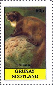 Stamp, The Badger, Cinderellas,  , Animals (Fauna), Mammals