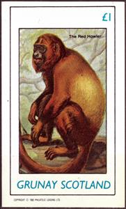 Souvenir Sheet, The Red Howler, Cinderellas,  , Animals (Fauna), Mammals