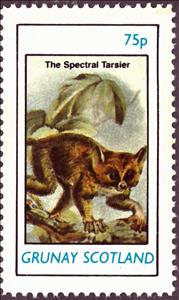 Stamp, The Spectral Tarsier, Cinderellas,  , Animals (Fauna), Mammals