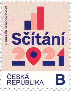 Stamp, Census 2021, Czech Republic,  , Census of Population