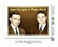 Stamp, 60 years of Philatelic Art. Jean Farcingy and Roger North, France,  , Artists, Philatelic Exhibitions, Philately