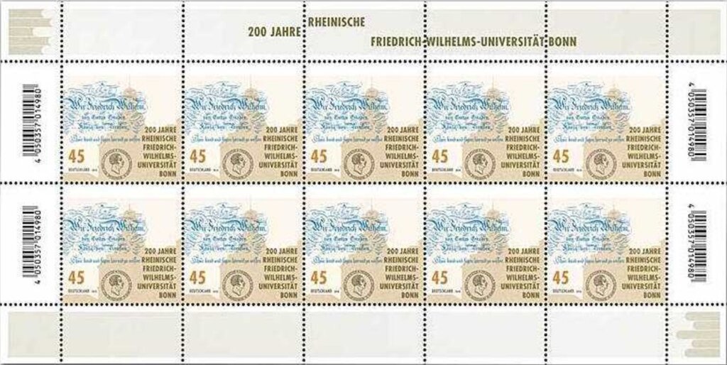 200th Anniversary of the Friedrich-Wilhelm University, Bonn
