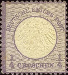 Stamp, Eagle, small shield, German Realm,  