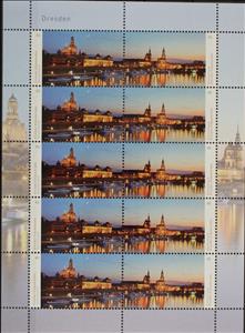 Mini Sheet, Dresden Elbpanorama, Germany, Federal Republic,  , Rivers, Townscapes / City Views