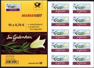 Booklet, in Memory, Germany, Federal Republic,  , Flowers, Greetings, Plants (Flora)