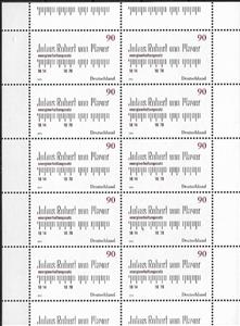 Mini Sheet, Scale for equivalence of heat and energy, Germany, Federal Republic,  , Anniversaries and Jubilees, Energy, Famous People