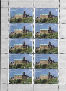 Mini Sheet, Wartburg, Germany, Federal Republic,  , Architecture, Buildings, C.E.P.T. / Europe, Castles, Fortresses / Strongholds, Palaces