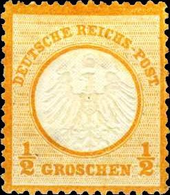 Stamp, Eagle, small shield, German Realm,  