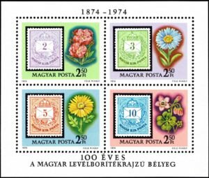 1874-1974 : The 100th Anniversary of the Hungarian Stamp wit