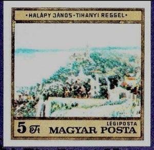 Stamp, JÁnos HalÁpy - Tihanyi Reggel., Hungary,  , Paintings, Tourism