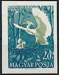 Stamp, Little Egret (Egretta garzetta), Hungary,  , Animals (Fauna), Birds, Herons