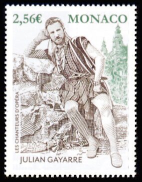 Stamp, Julian Gayarre, Monaco,  , Musicians, Operas