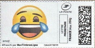 Stamp, Tears of Joy Emoji, Personalized and Private Mail Stamps,  , Cartoons
