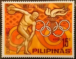 Stamp, Discus thrower, Philippines,  , Olympic Games
