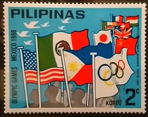 Stamp, Flags, Philippines,  , Olympic Games