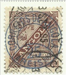 Stamp, Numeral - Overprint, Angola,  