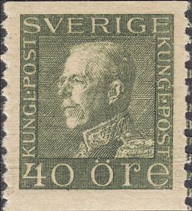Stamp, King Gustaf V, Sweden,  , Famous People, Heads of State, Kings, Men