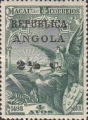 Stamp, Archangel Gabriel and Ship, Angola,  