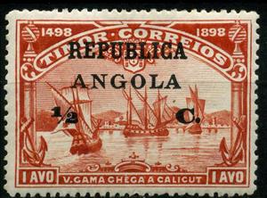 Stamp, Arrival at Calicut, India, Angola,  