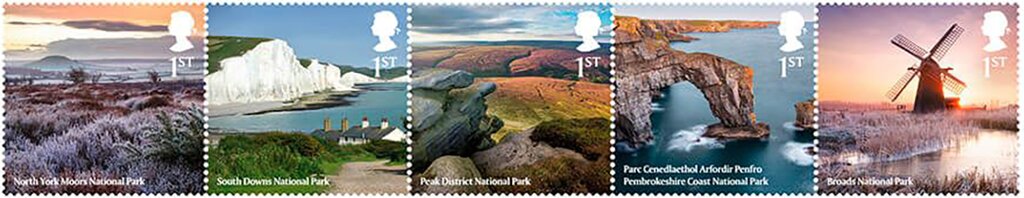 Se-tenant, National Parks, United Kingdom of Great Britain & Northern Ireland,  , Landscapes, National Parks