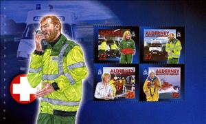 Booklet Pane, Emergency Medical Aid (BP 3), Alderney,  , Rescue Services