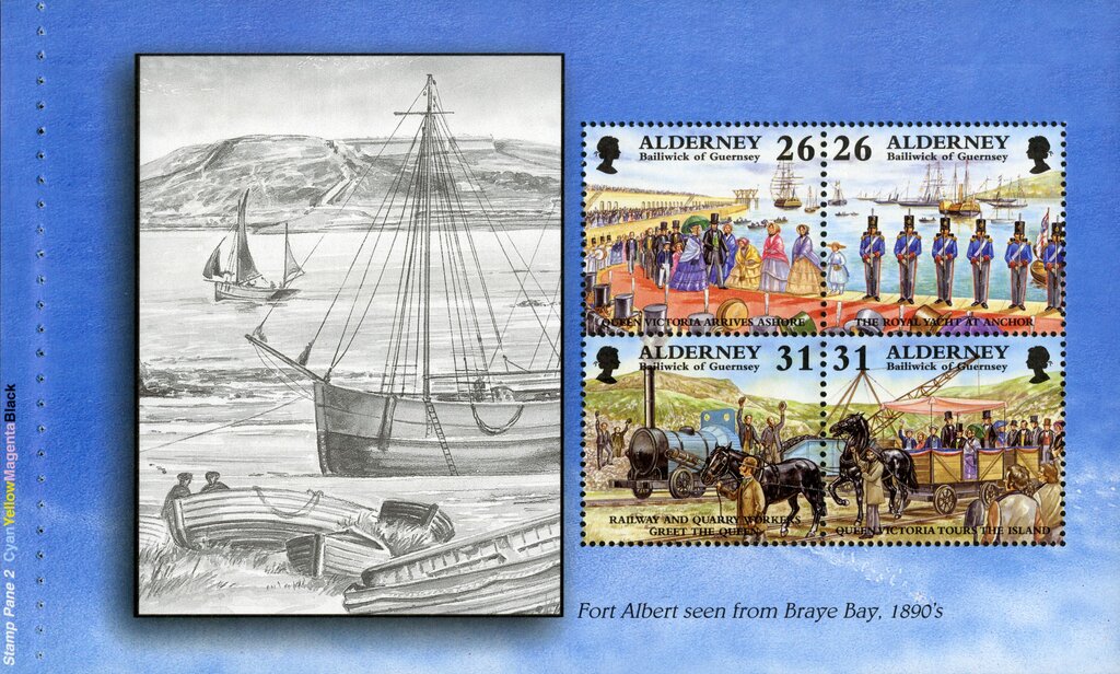 Fort Albert seen from Braye Bay, 1890's
