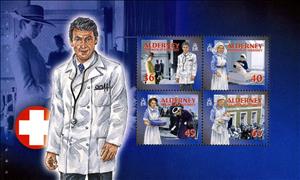 Booklet Pane, Healthcare (BP 2), Alderney,  , Healthcare, Hospitals