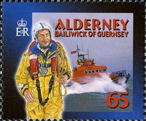 Stamp, Lifeboatman & Roy Barker One (lifeboat) (B), Alderney,  , Lifeboats, Rescue Services