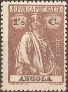 Stamp, Ceres, Angola,  , Mythology, Tools, Crops, Gods and goddesses