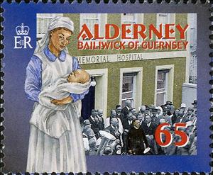 Stamp, Nurse from 1926 at Opening of Hospital (B), Alderney,  , Healthcare