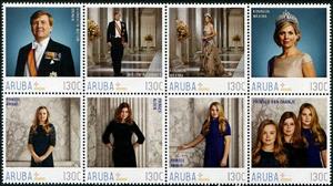 Se-tenant, Royal Family, Aruba,  , Famous People, Heads of State, Kings, Princesses, Queens, Royalty
