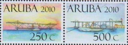 Strip of 2, Seaplane and Lighthouse