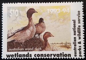 Stamp, Australian Wood Duck, Australia,  , Animals (Fauna), Birds, Ducks