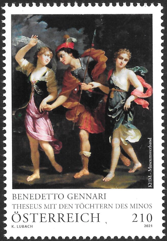 "Theseus and the Daughters of Minos", by Benedetto Gennari
