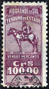 Stamp, General Manuel Luís Osório, Brazil,  , Animals (Fauna), Famous People, Generals, Horses, Military Officers, Politicians