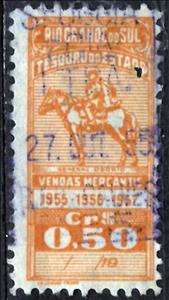 Stamp, General Manuel Luís Osório, Brazil,  , Animals (Fauna), Famous People, Generals, Horses, Military Officers, Politicians