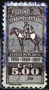 Stamp, General Manuel Luís Osório, Brazil,  , Animals (Fauna), Famous People, Generals, Horses, Military Officers, Politicians