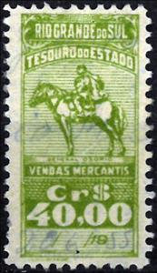 Stamp, General Manuel Luís Osório, Brazil,  , Animals (Fauna), Famous People, Generals, Horses, Military Officers, Politicians