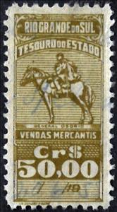 Stamp, General Manuel Luís Osório, Brazil,  , Animals (Fauna), Famous People, Generals, Horses, Military Officers, Politicians