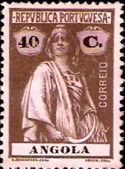 Stamp, Ceres, Angola,  , Mythology, Tools, Crops, Gods and goddesses