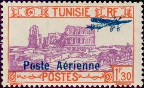 Stamp, Amphitheatre of El Jem, Tunisia,  , Camels, Ruins