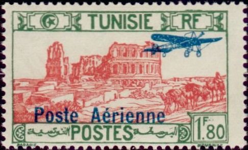 Stamp, Amphitheatre of El Jem, Tunisia,  , Camels, Ruins