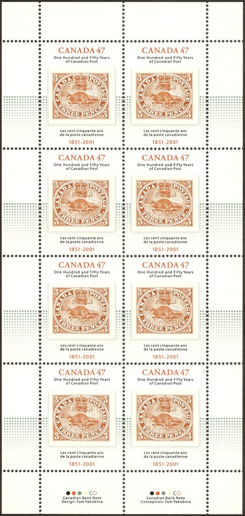 150th Anniversary of Canadian Post, 1851-2001