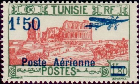 Stamp, Amphitheatre of El Jem, Tunisia,  , Camels, Ruins