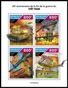 Mini Sheet, 45th Anniversary of the End of the Vietnam War, Chad,  , Anniversaries and Jubilees
